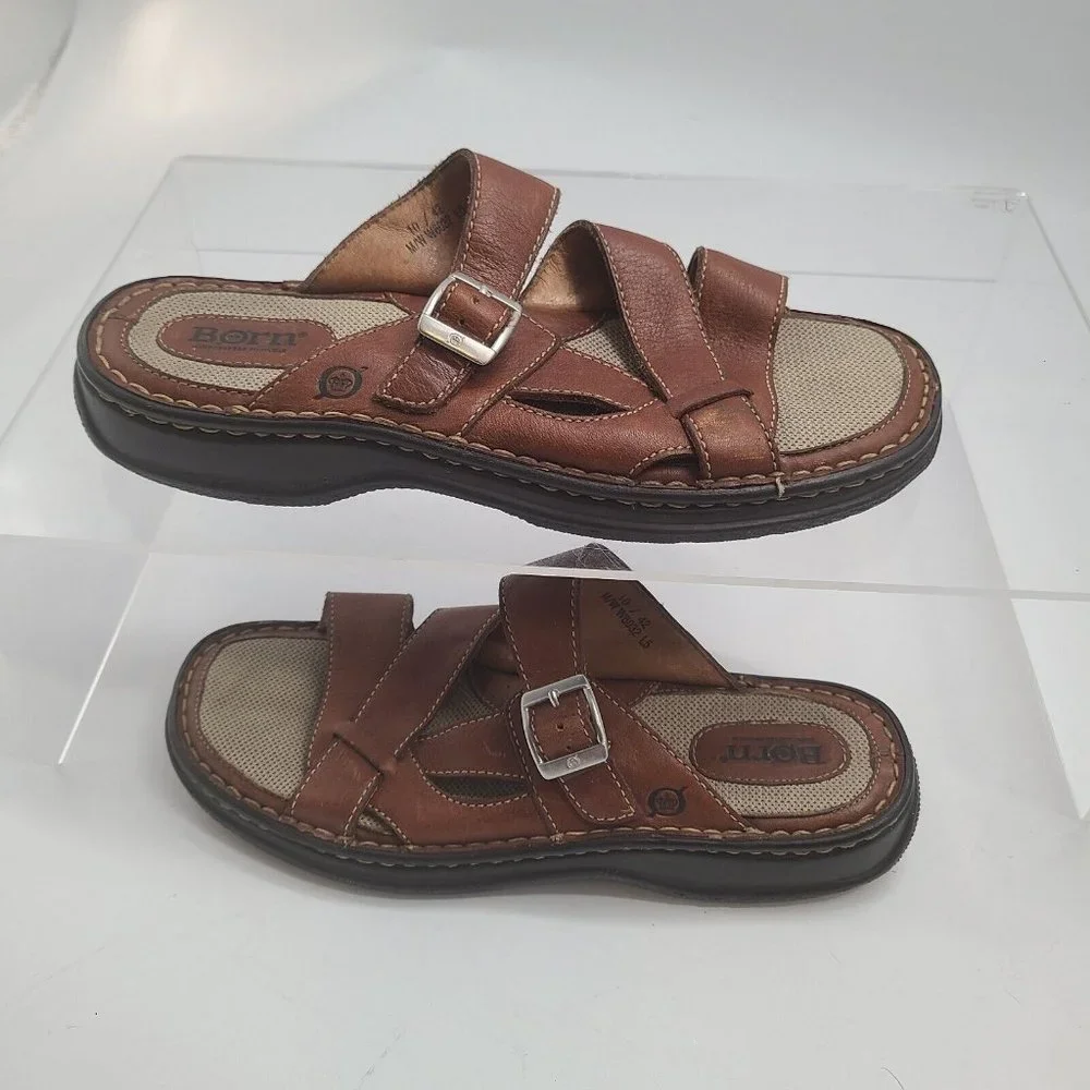 Men's‎ Brown Born Sandles 10/42 M/W W6032-L5
